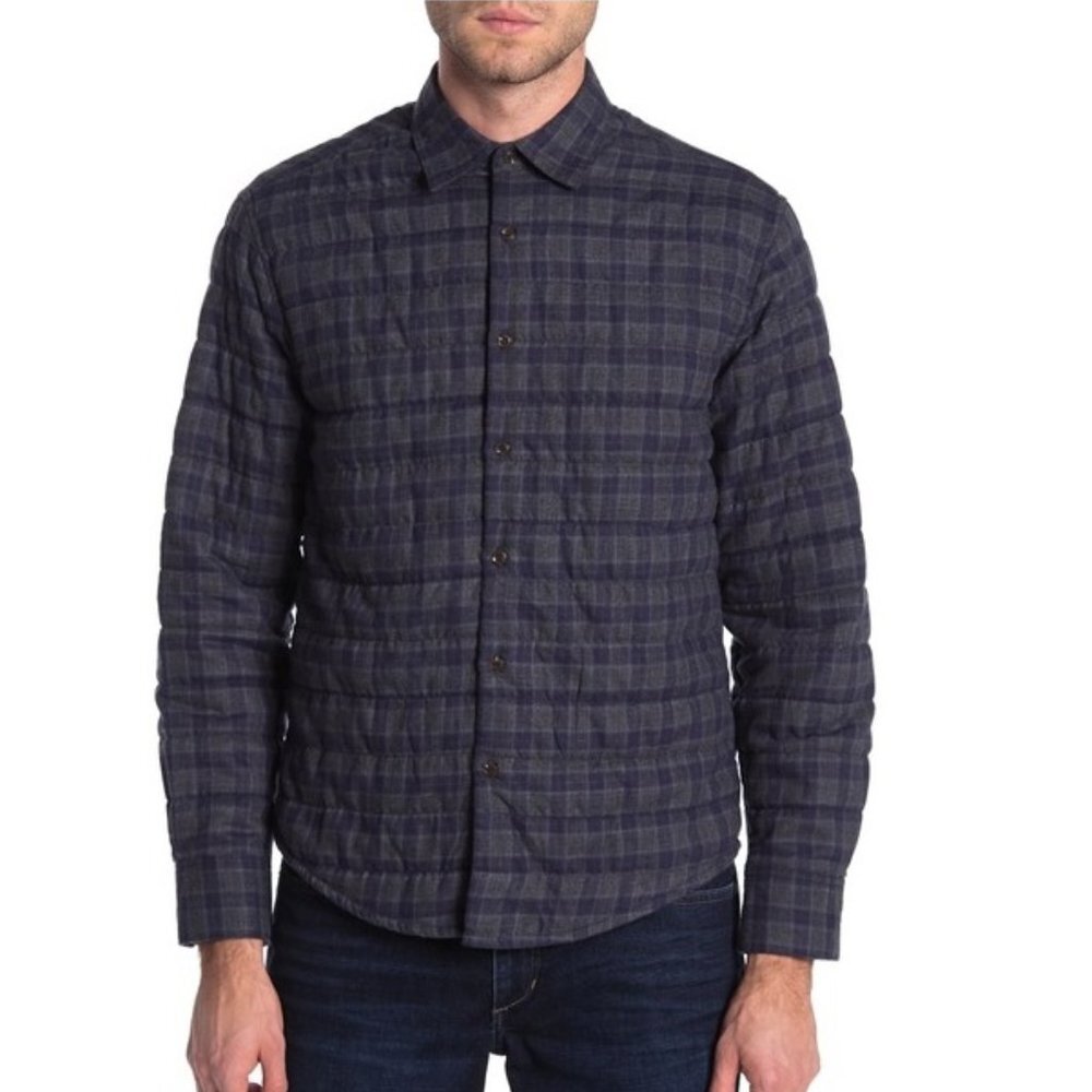 🎁 Thomas Dean Padded Plaid Shirt Jacket